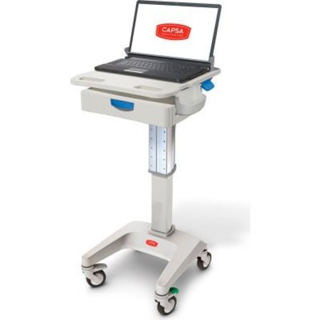 CAPSA SOLUTIONS Capsa Healthcare LX5 Non-Powered Laptop Cart, One 3" Drawer, 45 lbs. Weight Capacity LX5-NG-D10-M-45